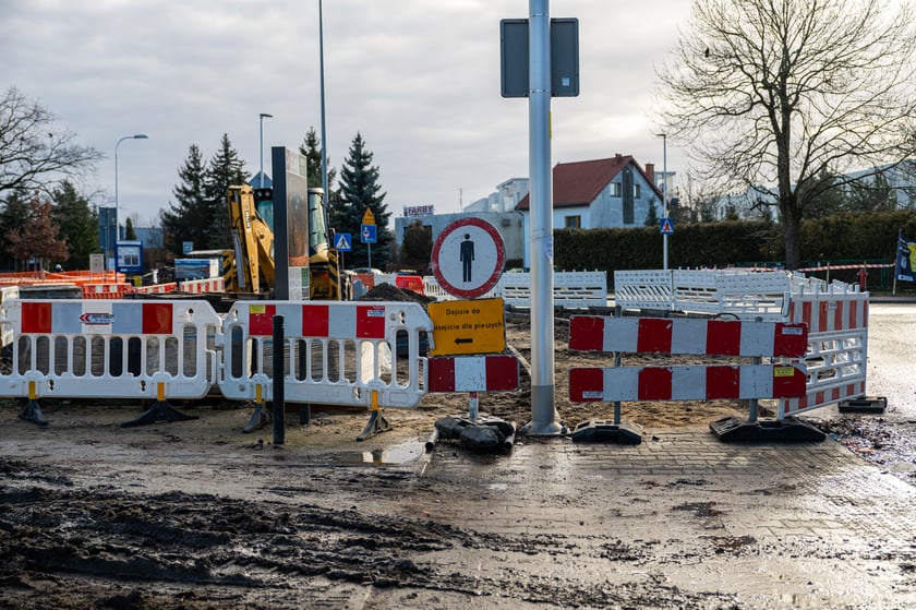 Trwa przebudowa okolic skrzyżowania ulic Maślickiej i Północnej